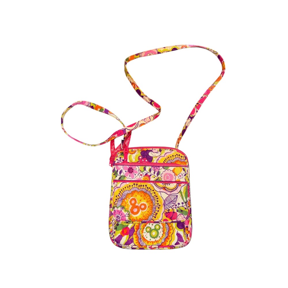 Vera Bradley Disney Parks Mickey Mouse Floral Quilted Crossbody Bouncing Bouquet